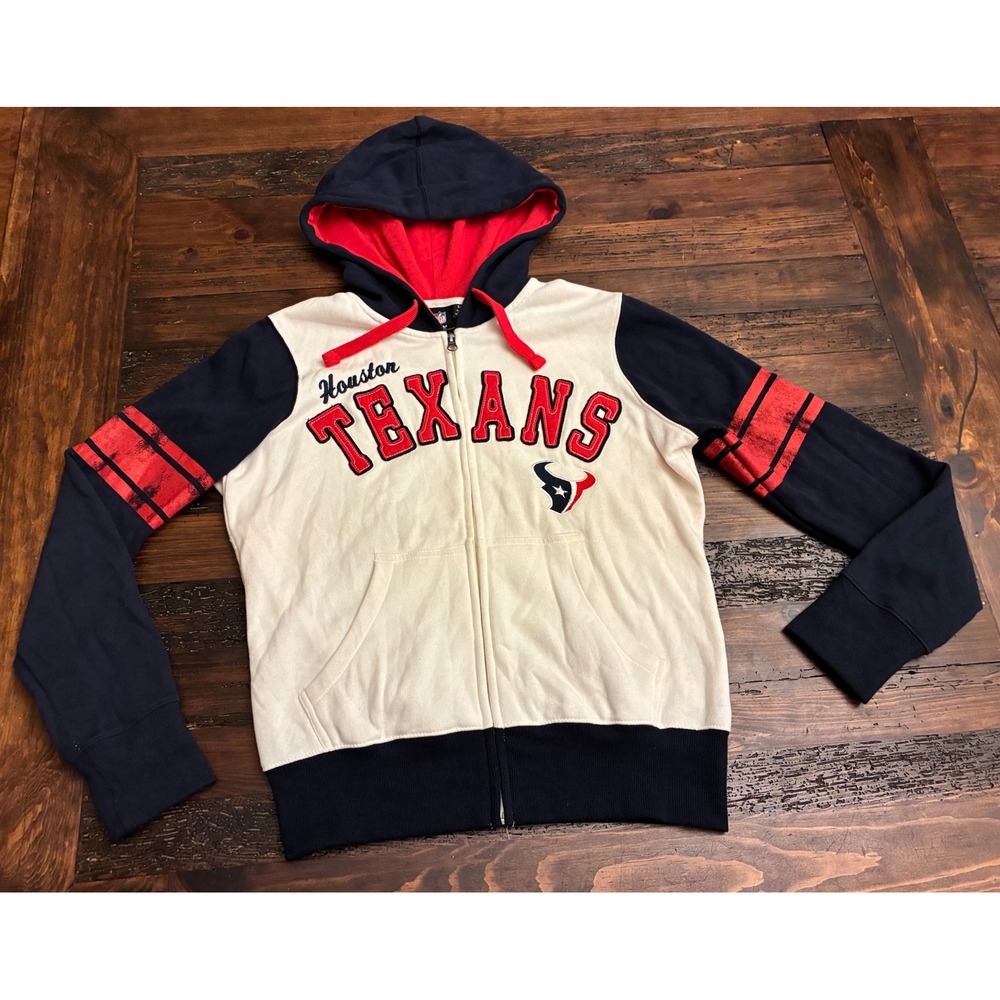 NFL Houston Texans Full Zip Jacket Women's Size Small Cozy Fan Gear Hoodie